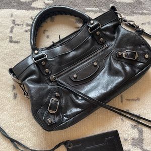 2004 Balenciaga BRAND NEW First bag black pewter!